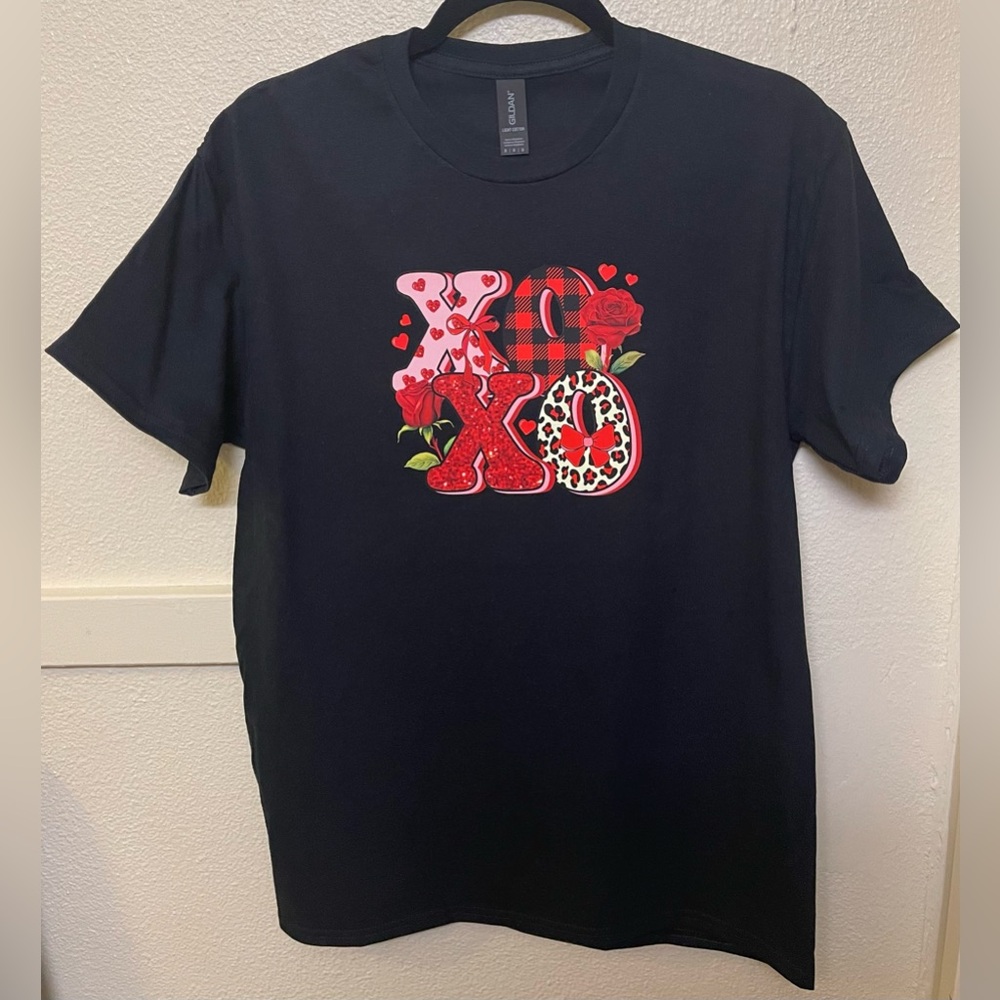 Black T-Shirt with XO Graphic